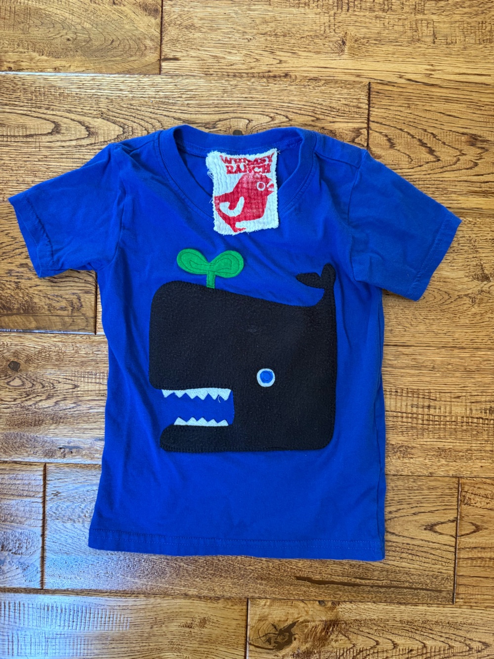Boys Royal Blue Whale Appliqué Short Sleeve Tee